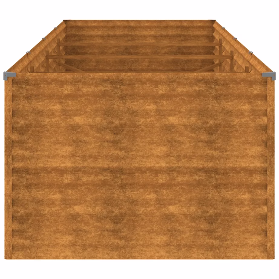 Corten-terasest aia taimekast, roostes viimistlus, 386 x 100 x 69 cm – 5