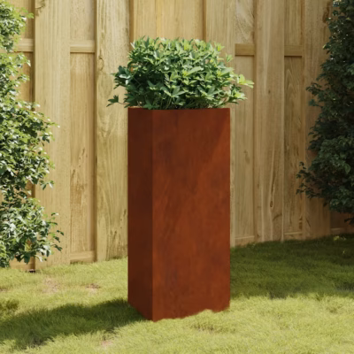 Aia taimekast Corten-terasest, roostes, 40 x 34,5 x 75 cm