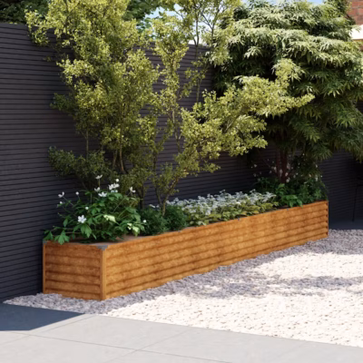 Corten terasest aiapeenar, roostepruun, 386 x 50 x 36 cm