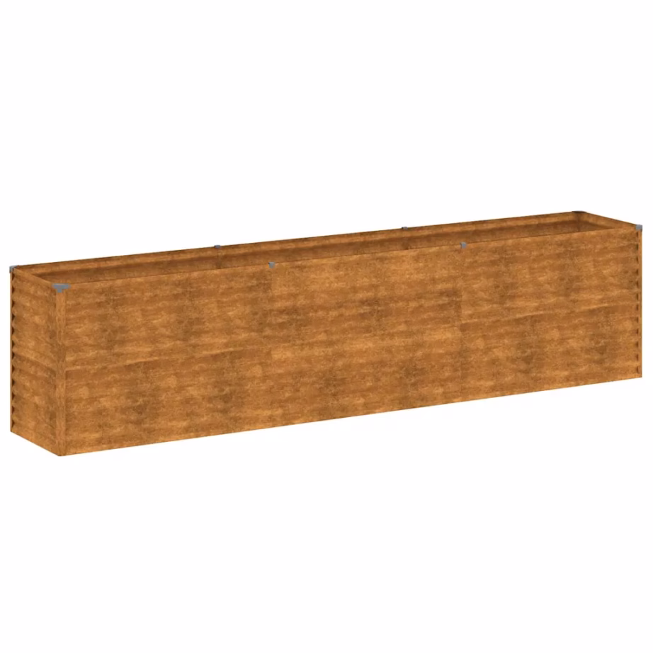 Corten-terasest kõrgpeenar aiapeenar, roostepruun, 291 x 50 x 69 cm – 2