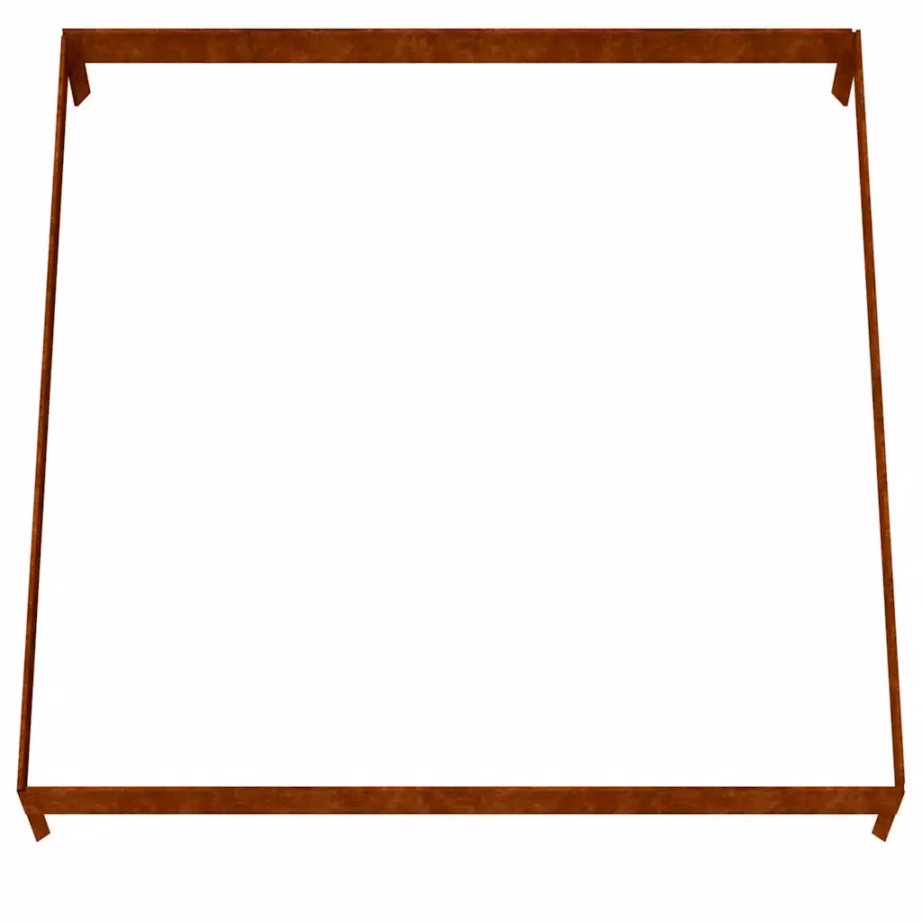 Corten-terasest taimekast, roostes pruun, 100 x 100 x 18,5 cm – 5