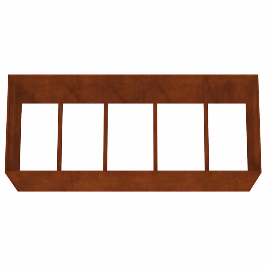 Corten-terasest taimekast, roostevärvi, 200 x 80 x 80 cm – 5