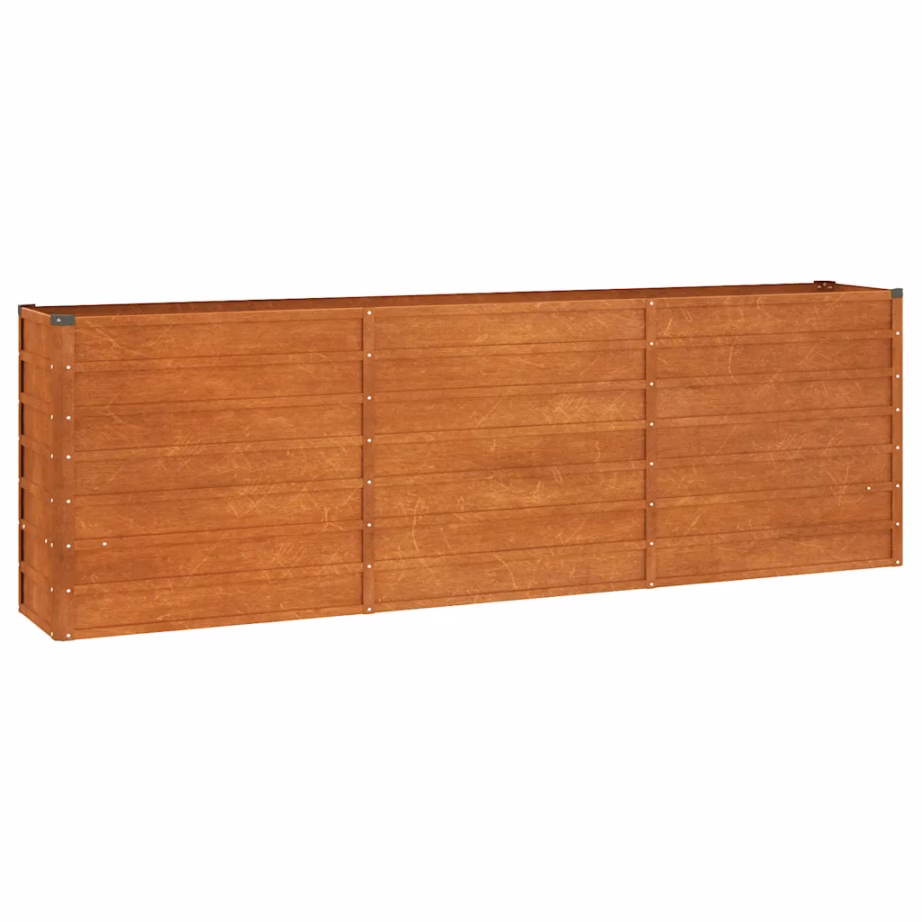 Corten-terasest taimekast, roostes, 240 x 40 x 77 cm – 2