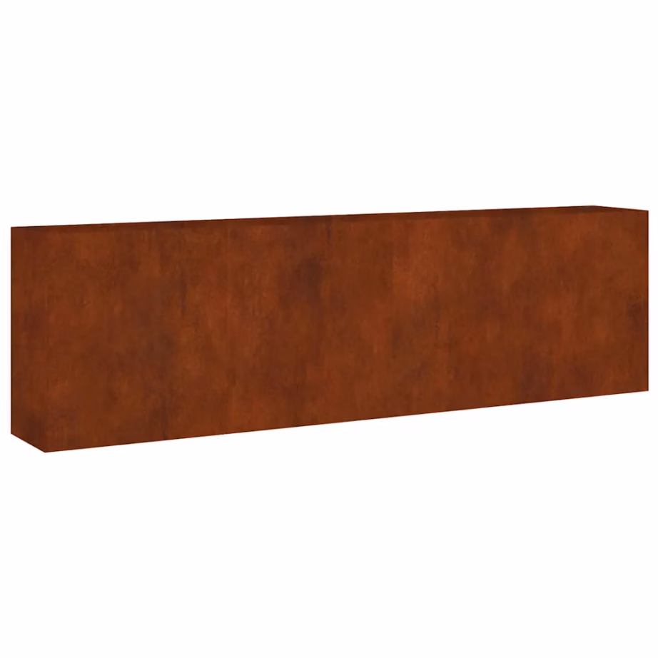 Corten-terasest taimekast, roostes, 280 x 40 x 80 cm – 2