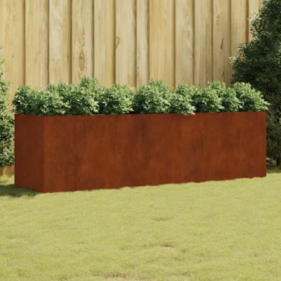 Corten-terasest taimekast, roostevärvi, 280 x 80 x 80 cm