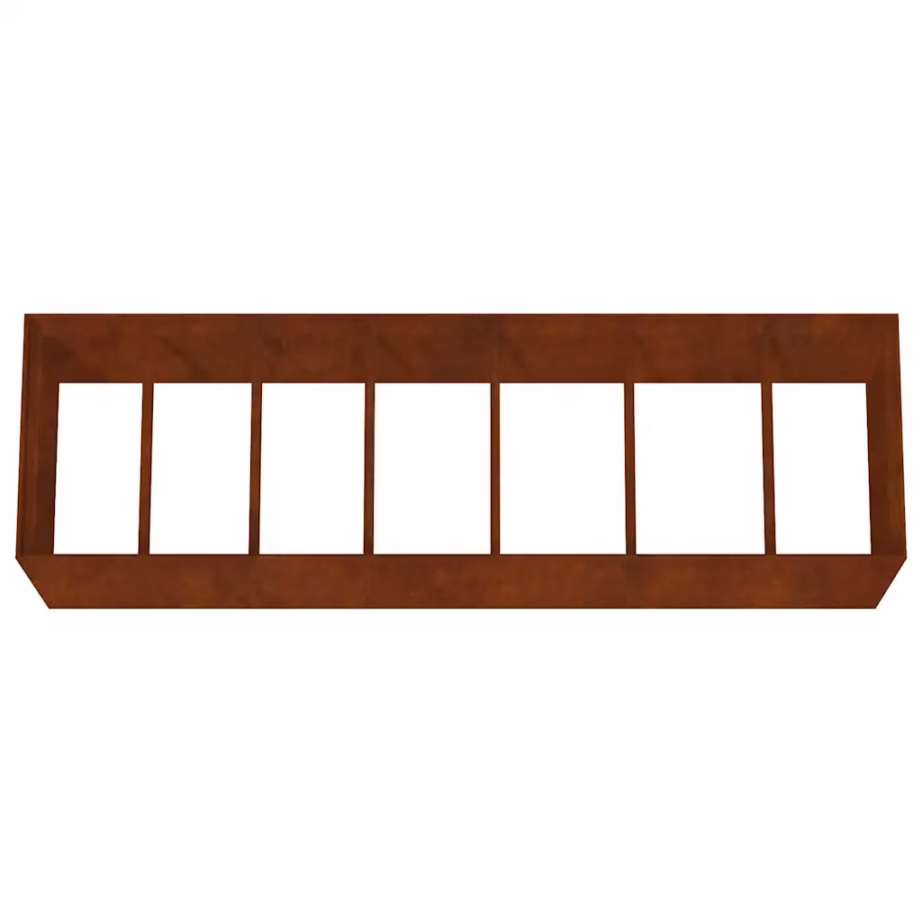 Corten-terasest taimekast, roostevärvi, 280 x 80 x 80 cm – 5