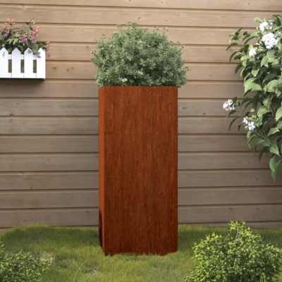 Corten-terasest taimekast, roostevärvi, 32 x 29 x 75 cm