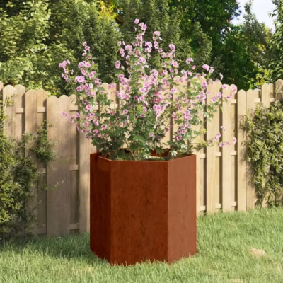 Corten-terasest taimekast, roostevärvi, 40 x 40 x 45 cm, põhjata