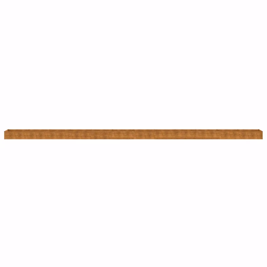 Pikk taimekast aiataimedele, Corten-teras, roostes, 1152 x 50 x 36 cm – 4