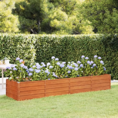 Corten-terasest aia taimekast, roostevärvi, 320 x 80 x 45 cm
