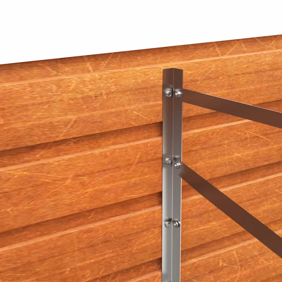 Corten-terasest aia taimekast, roostevärvi, 320 x 80 x 45 cm – 7