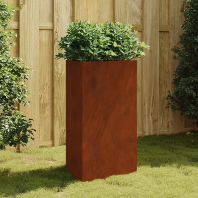 Kõrge aia taimekast Corteni terasest, roostevärvi, 50 x 43 x 75 cm