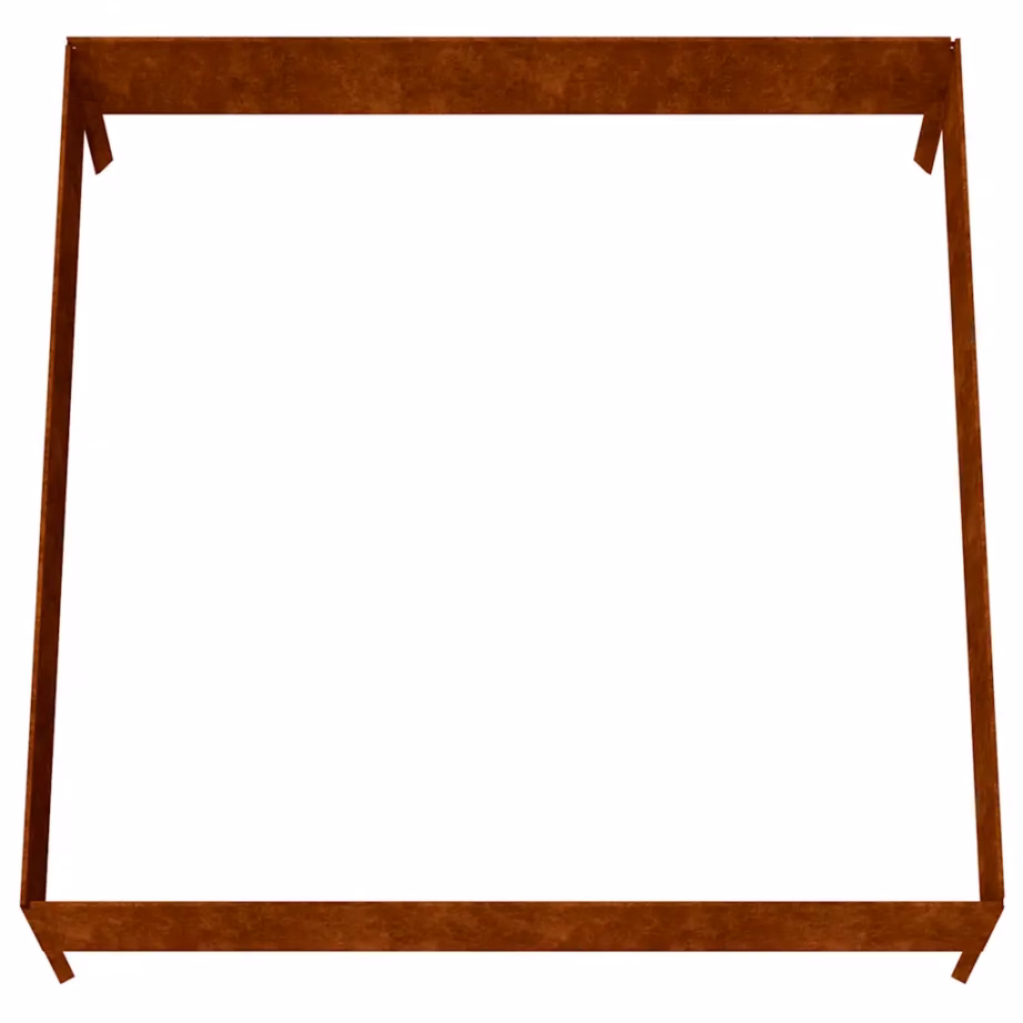 Corteni terasest roostevärvi taimekast, 100 x 100 x 33,5 cm – 5