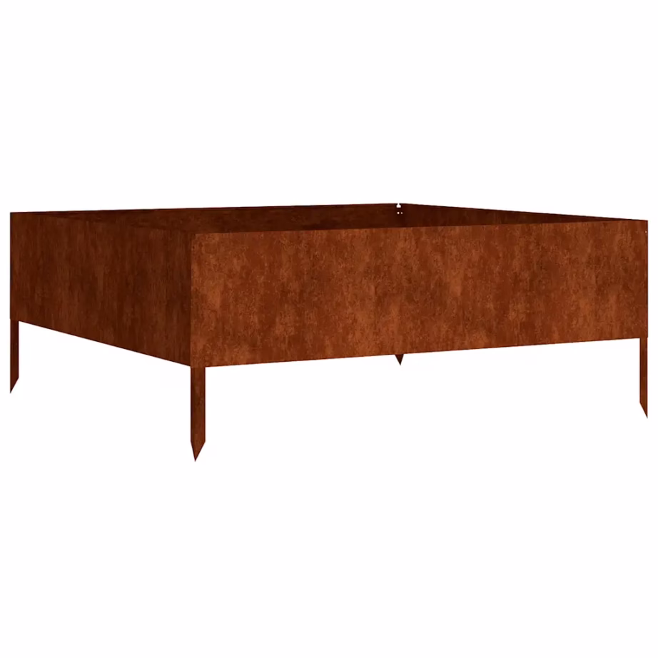 Corteni terasest taimekast avatud põhjaga, roostevärvi, 100 x 100 x 41 cm – 2