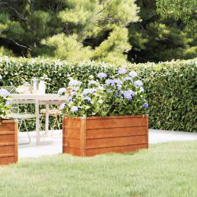 Corteni terasest taimekast, roostes, 100 x 40 x 45 cm