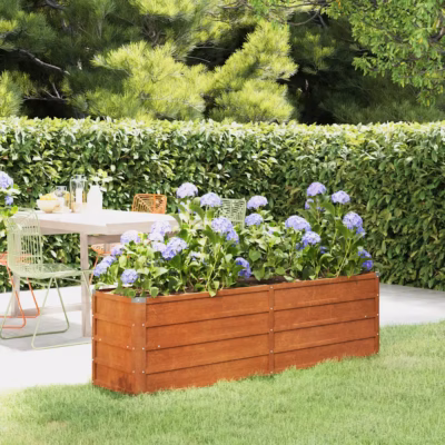 Corteni terasest taimekast roostevärvi, 160 x 40 x 45 cm