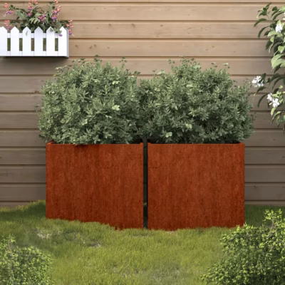Corteni terasest taimekastid, roostes toonis, 2 tk, 42 x 40 x 39 cm