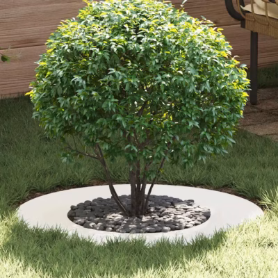 Lame dekoratiivne puurõngas puudele, 5 tk, valge teras, Ø40/70 cm, 70 x 70 cm