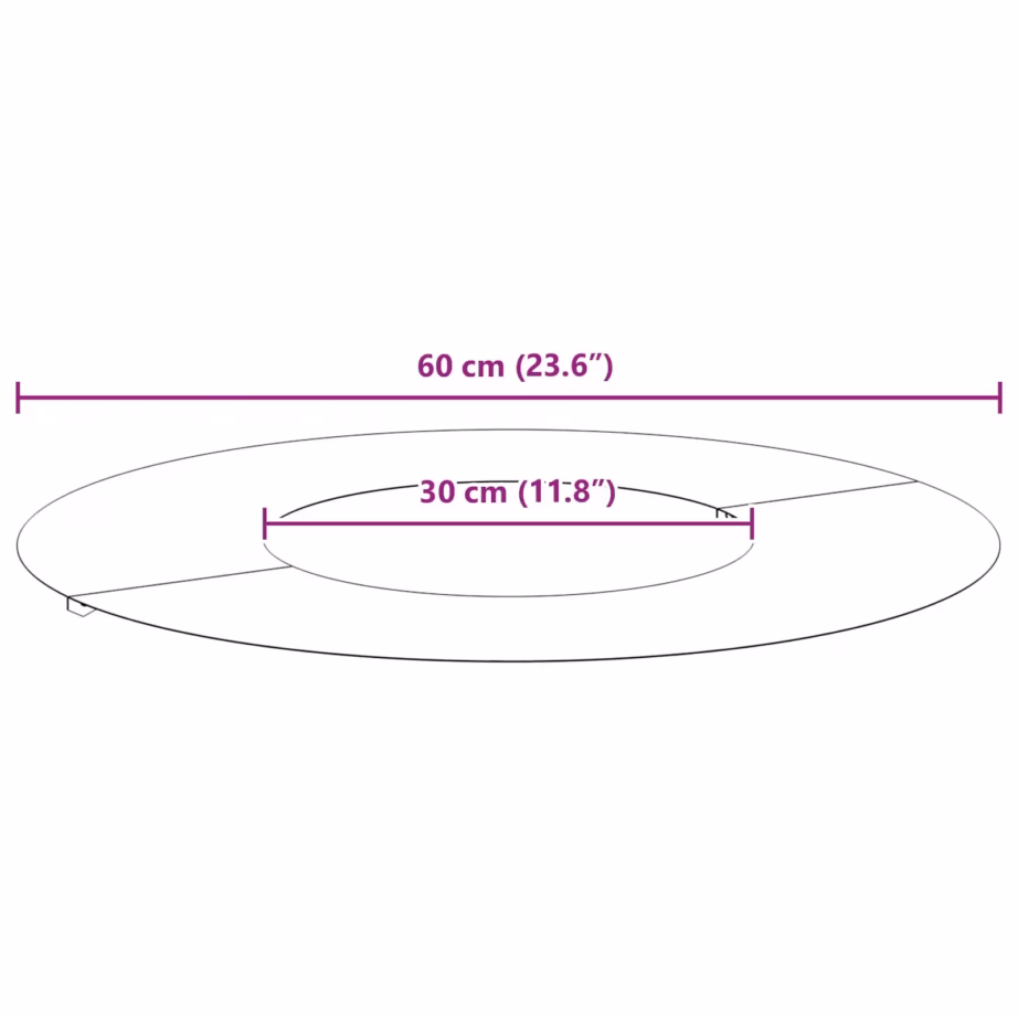 Dekoratiivne lame terasest puurõngas, pruun, Ø30/60 cm – 10