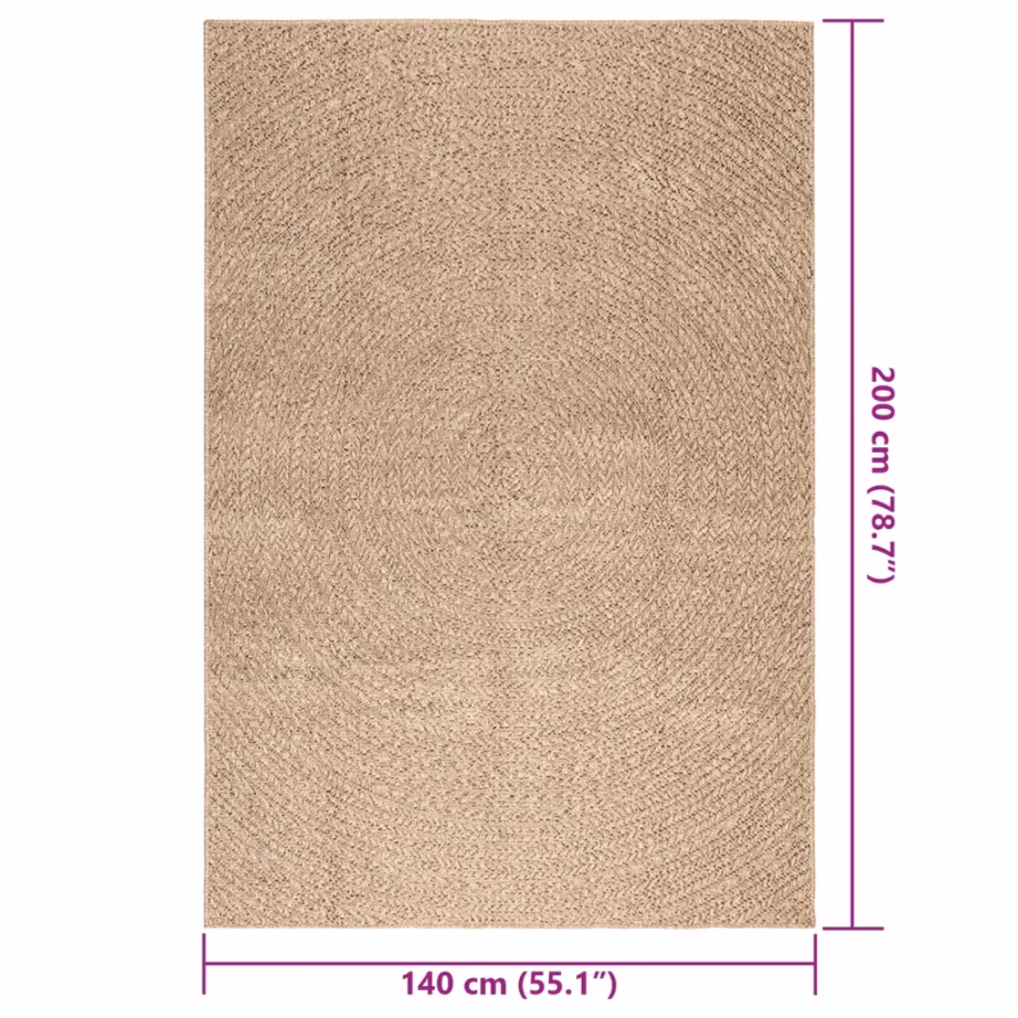 UV-kindel džuudivälimusega vaip ZIZUR, pruun, 140 x 200 cm, tuppa ja õue – 9