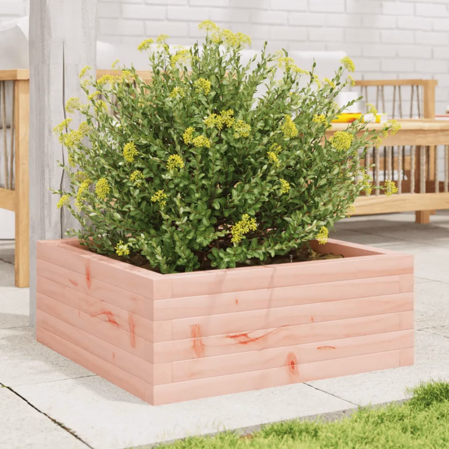 Aia taimekast avatud põhjaga, töötlemata ebatsuugapuit, 60 x 60 x 23 cm – 3