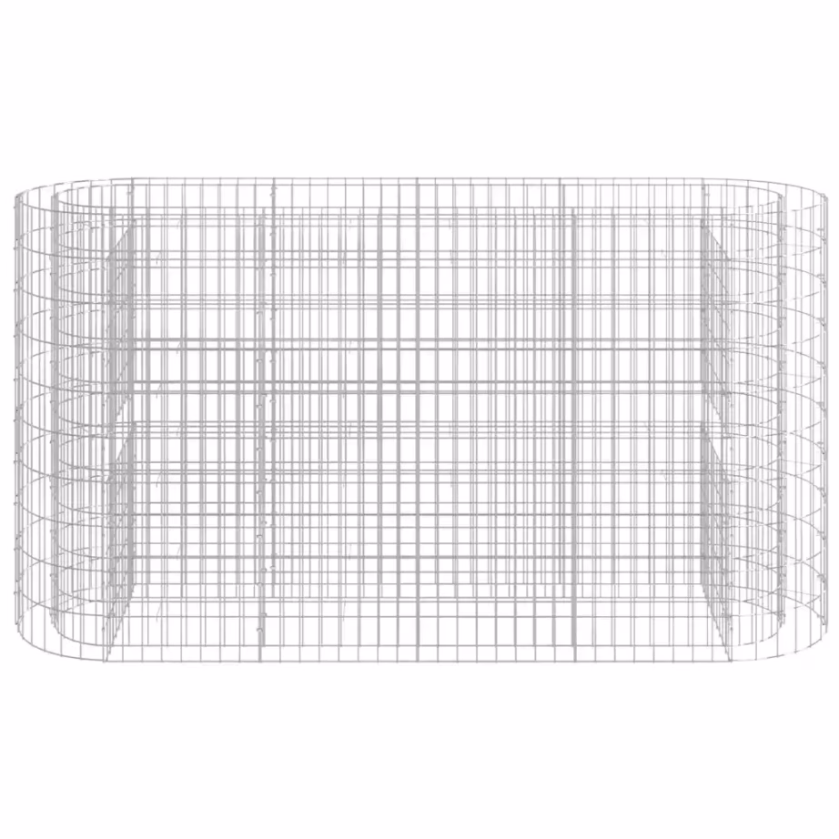 Gabioon-taimelava aiapiirdeks, hõbedane tsingitud raud, 190 x 50 x 100 cm – 3