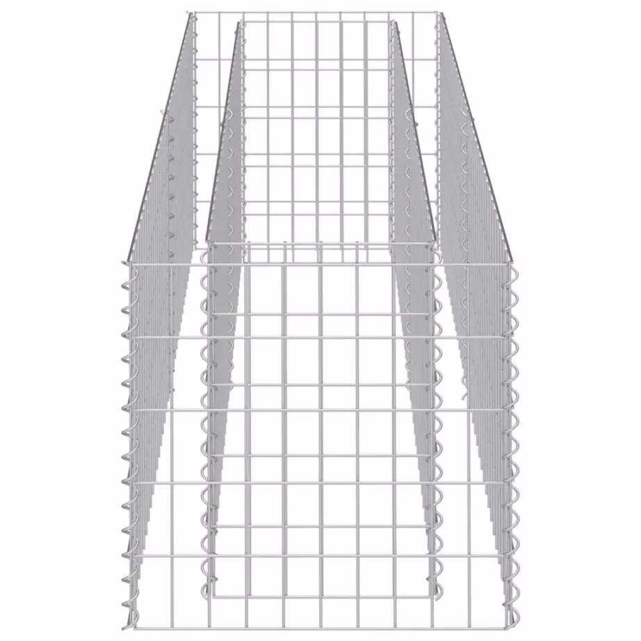 Gabioon-taimelava tsingitud terasest, hõbedane, 180 x 50 x 50 cm – 6