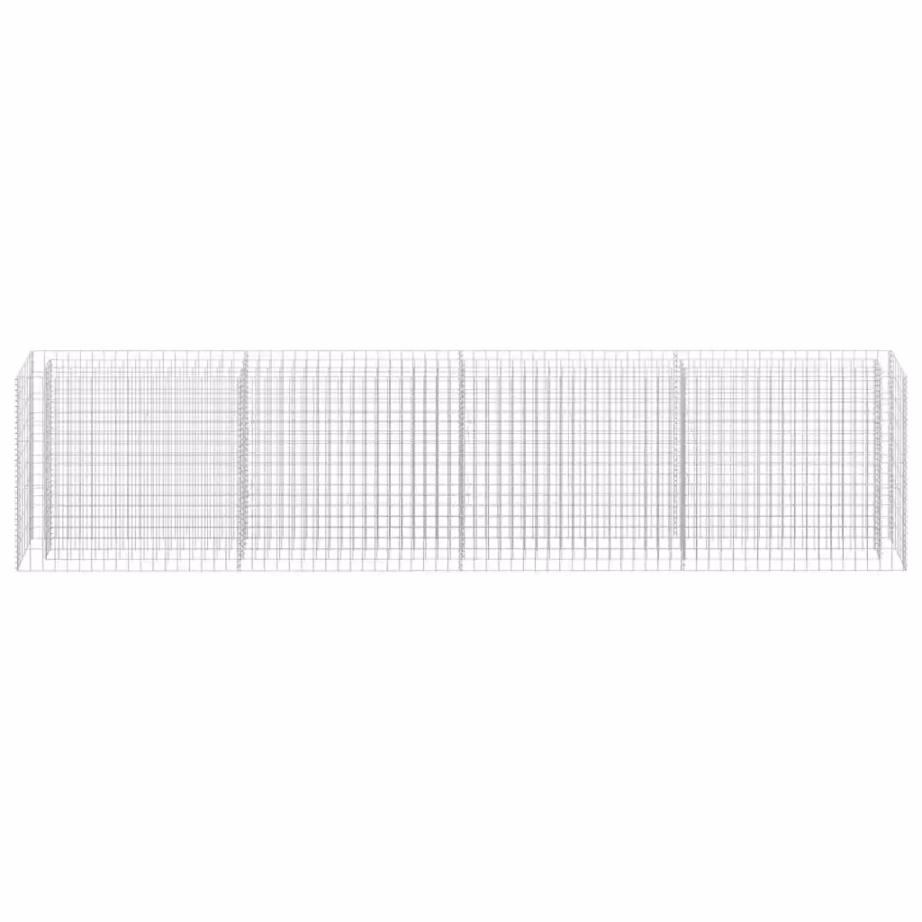 Gabioon-taimelava aiapiirdeks, hõbedane tsingitud teras, 360 x 30 x 90 cm – 4