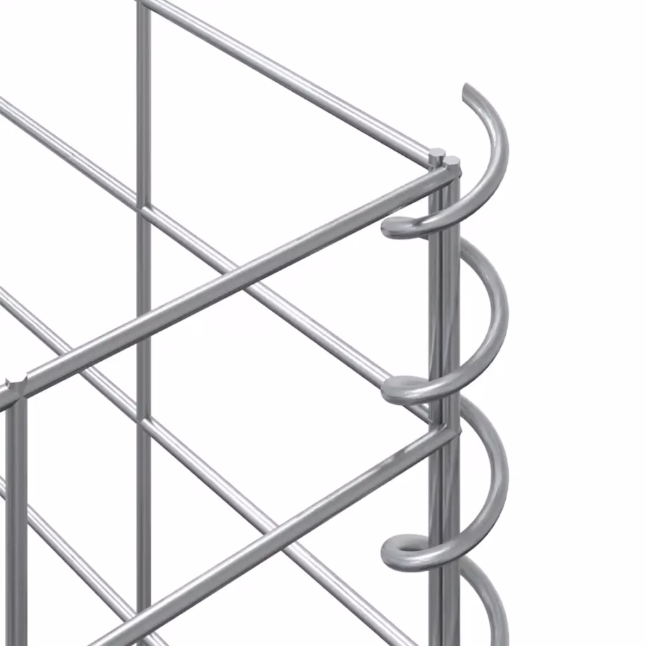 Gabioon-taimelavade komplekt, 4 tk, hõbedane raud, 30 x 30 x 50–200 cm – 6