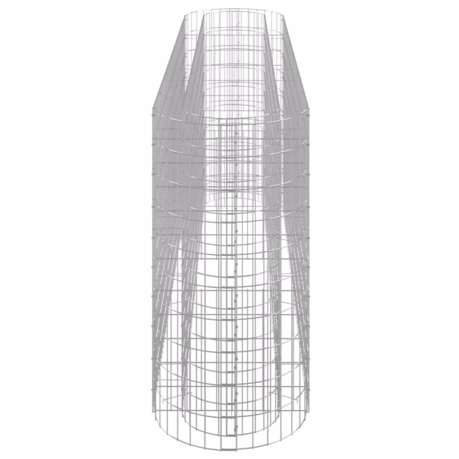 Gabioonist taimelava aeda ja terrassile, tsingitud raud, hõbedane, 260 x 50 x 100 cm – 4