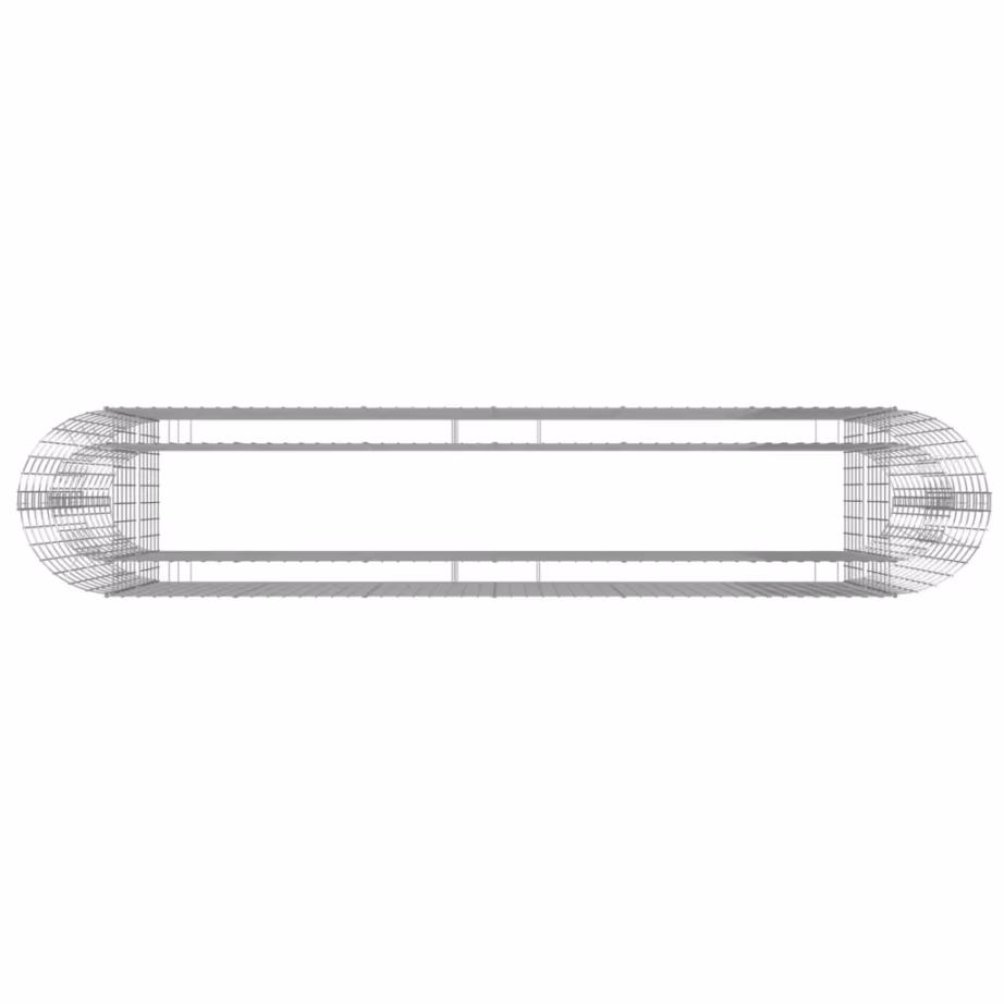 Gabioonist taimelava aeda ja terrassile, tsingitud raud, hõbedane, 260 x 50 x 100 cm – 5