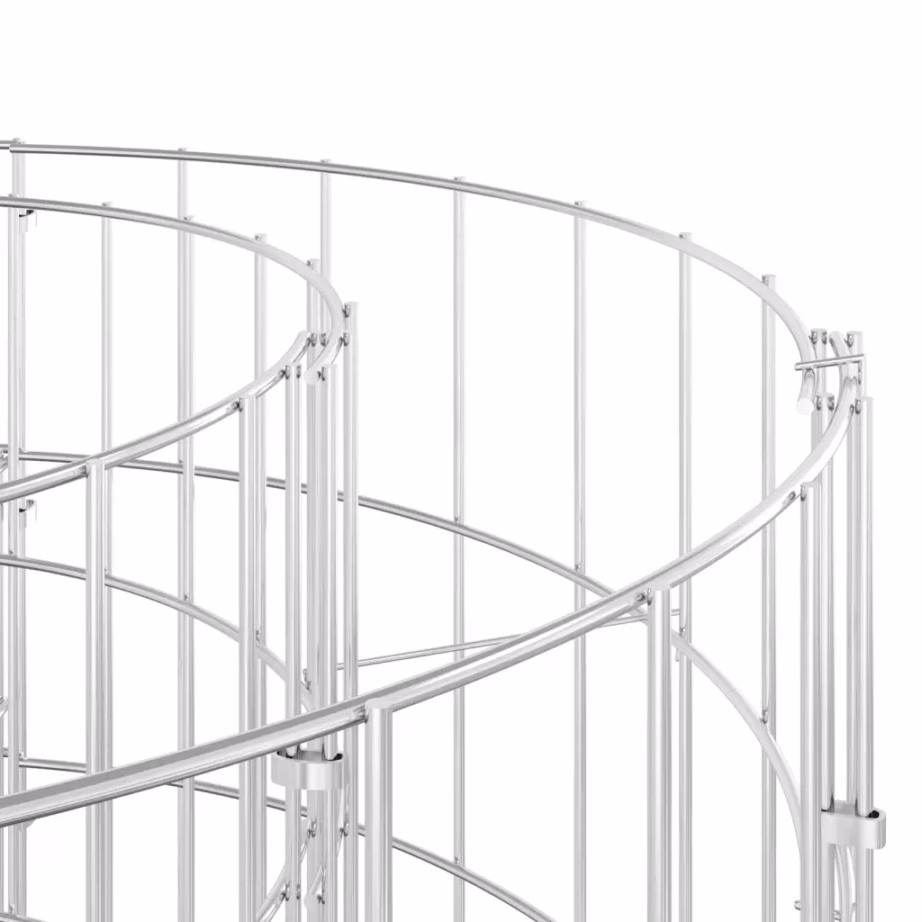 Gabioonist taimelava aeda ja terrassile, tsingitud raud, hõbedane, 260 x 50 x 100 cm – 6