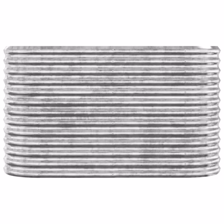 Ovaalne galvaniseeritud terasest aia taimelava, hõbedane, 114 x 40 x 68 cm – 3