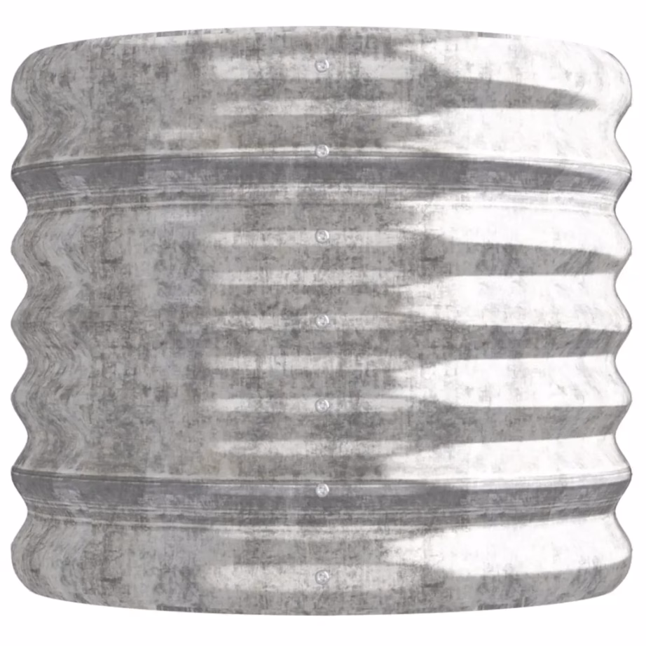 Galvaniseeritud terasest aia taimelava, ovaalne, hõbedane, 114 x 40 x 36 cm – 4