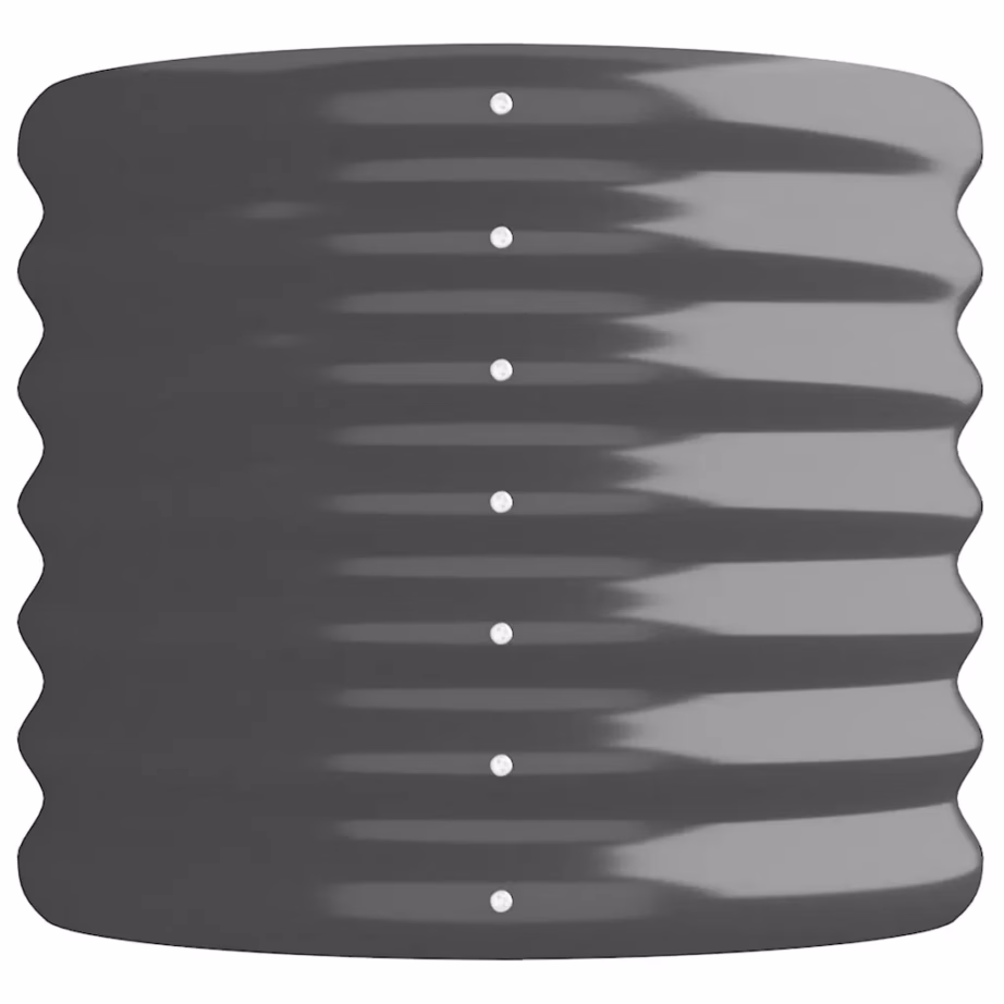 Ovaalne aia taimelava, galvaniseeritud teras, antratsiithall, 152 x 40 x 36 cm – 4