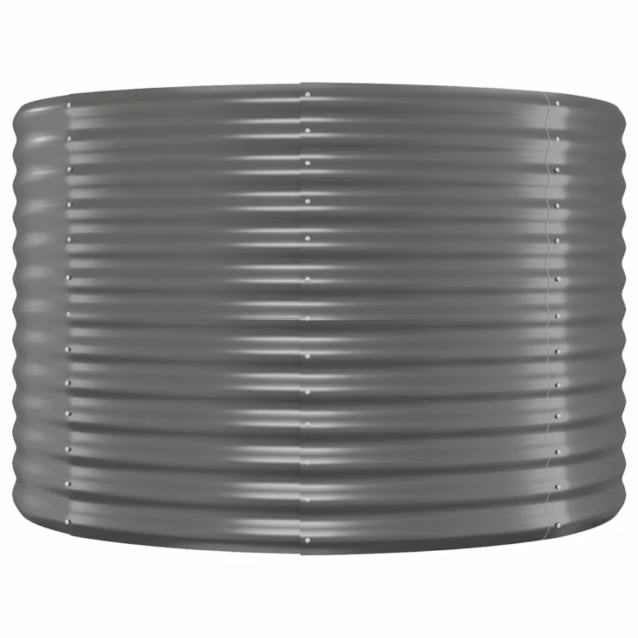 Ovaalne aia taimelava, hall galvaniseeritud teras, 175 x 100 x 68 cm - 4
