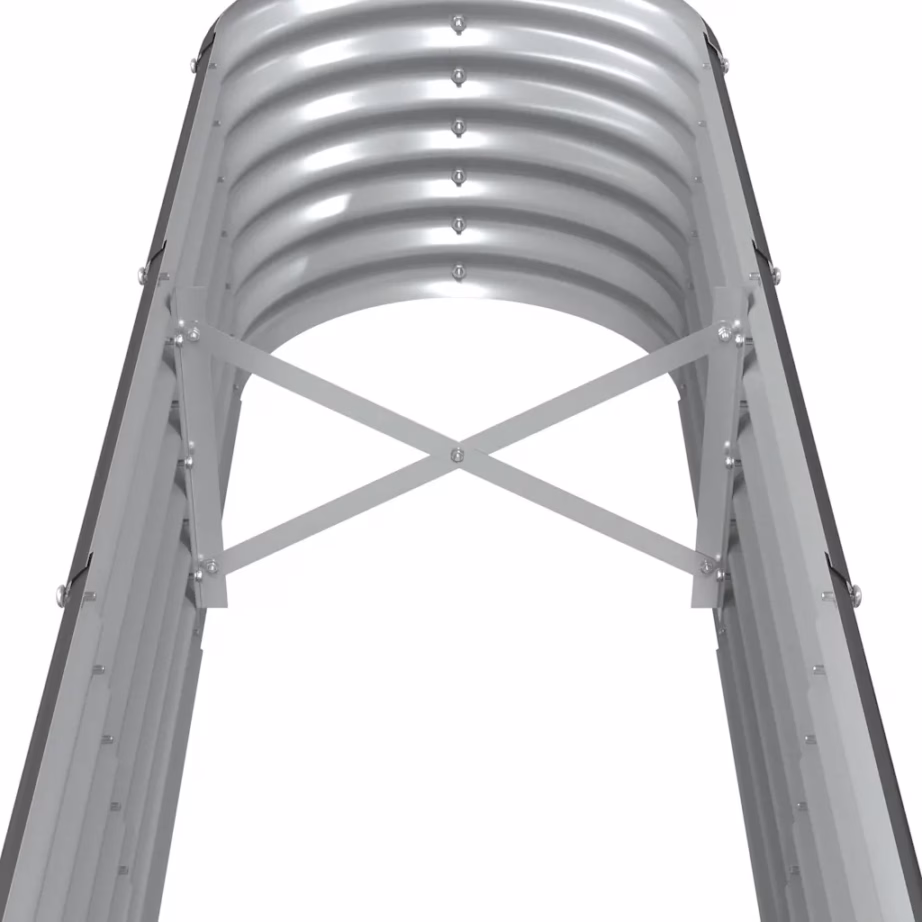 Aia taimelava galvaniseeritud terasest, ovaalne, antratsiithall, 260 x 40 x 36 cm – 5