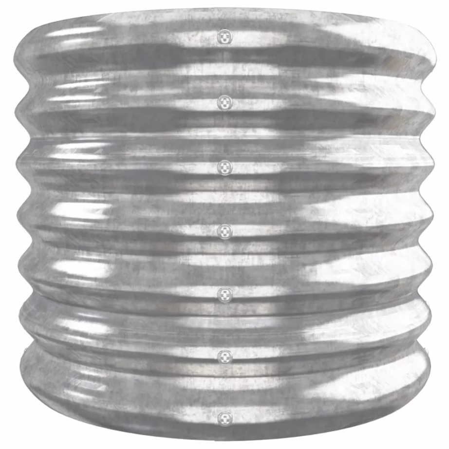 Galvaniseeritud terasest aia taimelava, ovaalne, hõbedane, 260 x 40 x 36 cm – 4