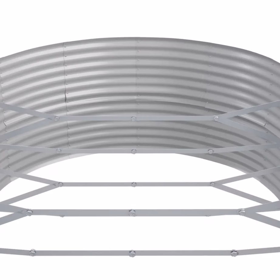 Aia taimelava galvaniseeritud terasest, hõbedane, 544 x 100 x 36 cm – 5