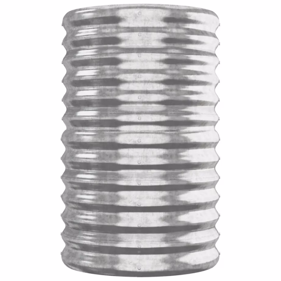 Galvaniseeritud terasest ovaalne aia taimelava, hõbedane, 260 x 40 x 68 cm – 4