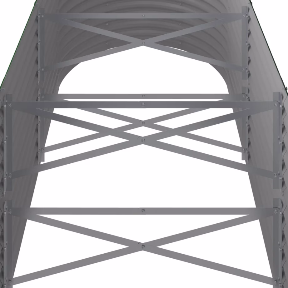 Ovaalne roheline aia taimelava galvaniseeritud terasest, 296 x 80 x 68 cm – 5