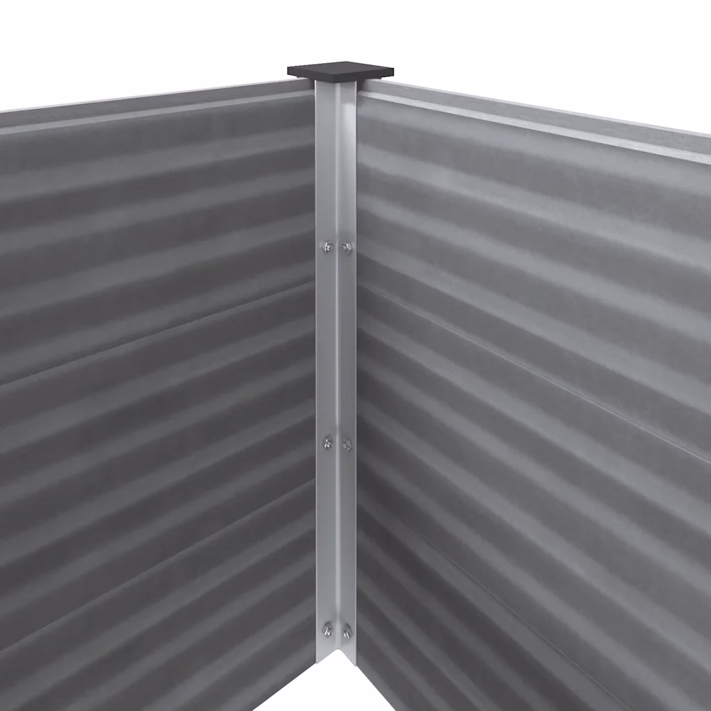Hall ilmastikukindel aia taimelava puidu-plasti segust, 250 x 100 x 54 cm