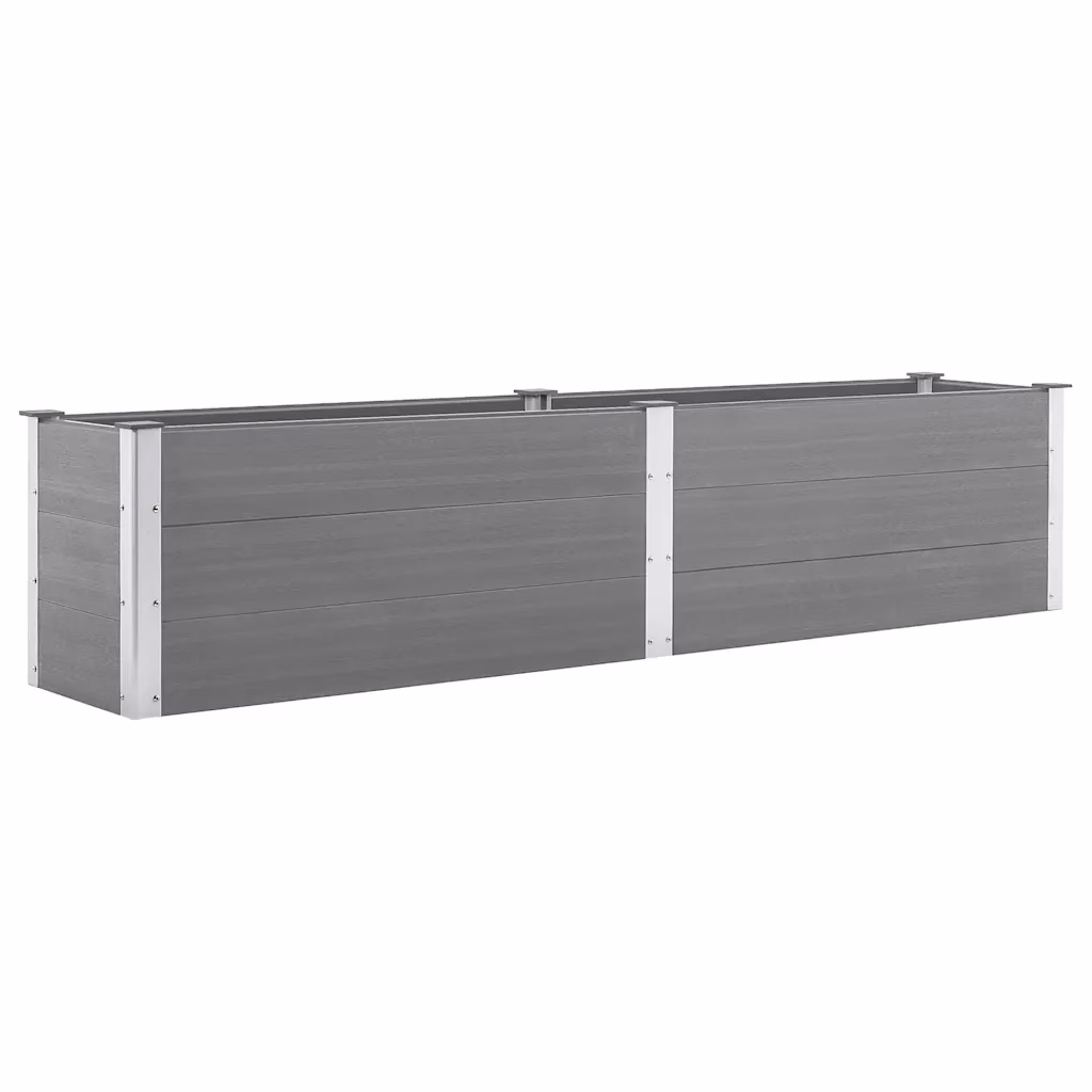 Aia taimelava puidu-plasti segust, hall, 250 x 50 x 54 cm