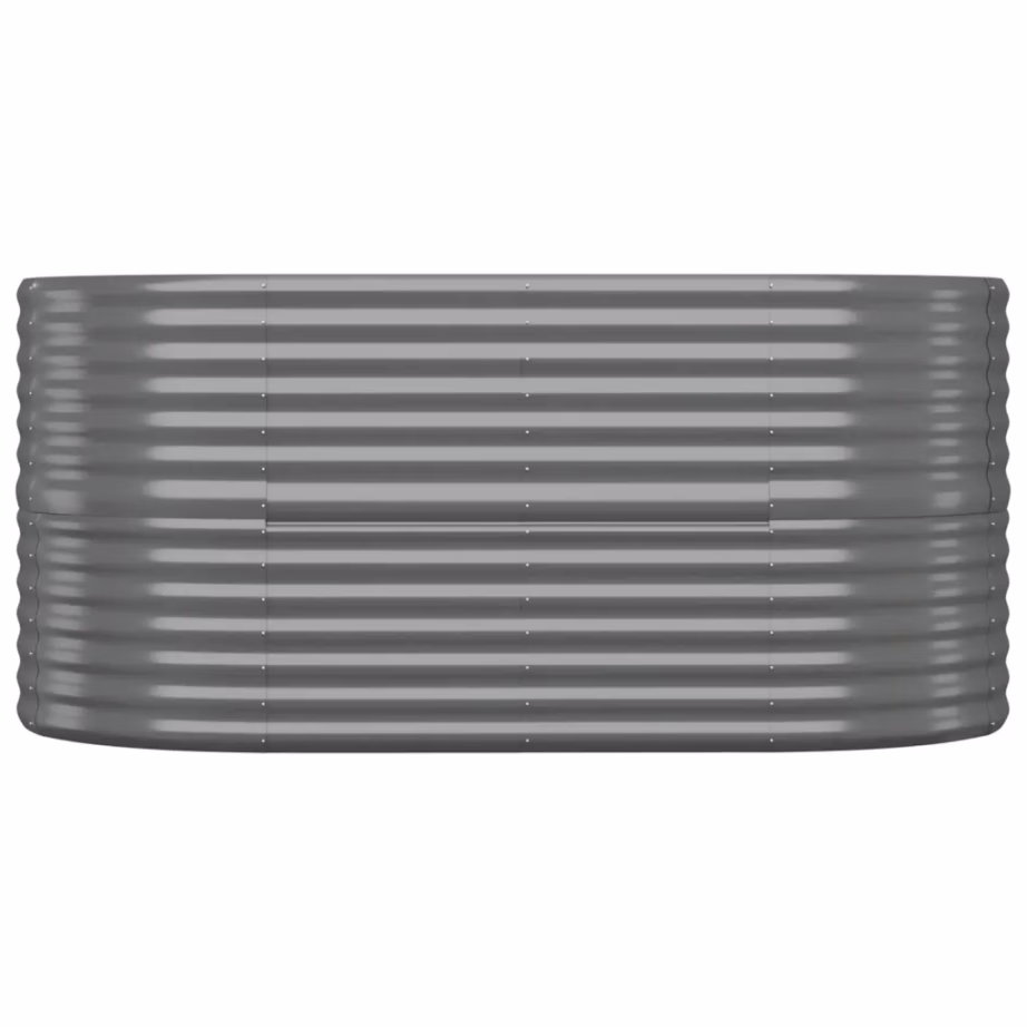 Hall ovaalne aia taimelava, galvaniseeritud teras, 152 x 80 x 68 cm – 3