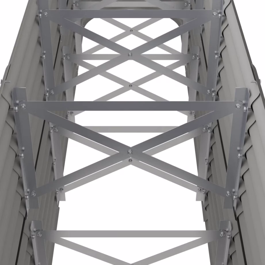 Hall galvaniseeritud terasest ovaalne aia taimelava 224 x 40 x 68 cm – 5