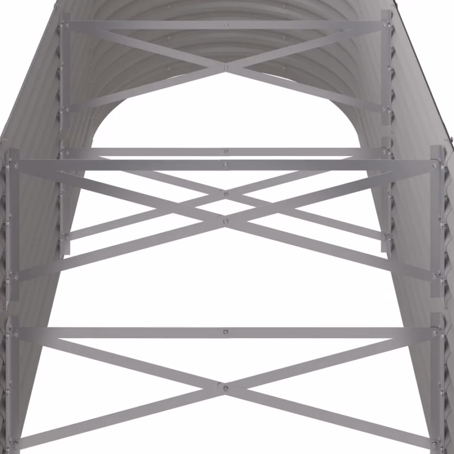 Hall galvaniseeritud aia taimelava, ovaalne, 224 x 80 x 68 cm – 5