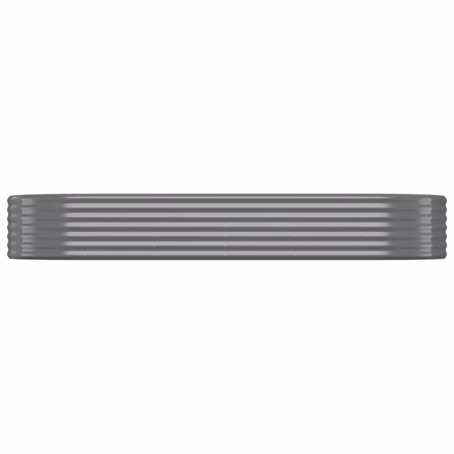 Ovaalne aia taimelava galvaniseeritud terasest, hall, 249 x 100 x 36 cm – 3
