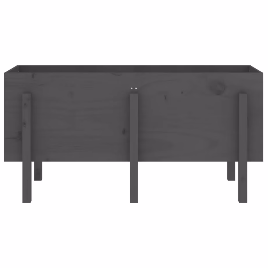 Kõrgendatud aia taimelava, hall männipuidust, 121 x 50 x 57 cm – 5