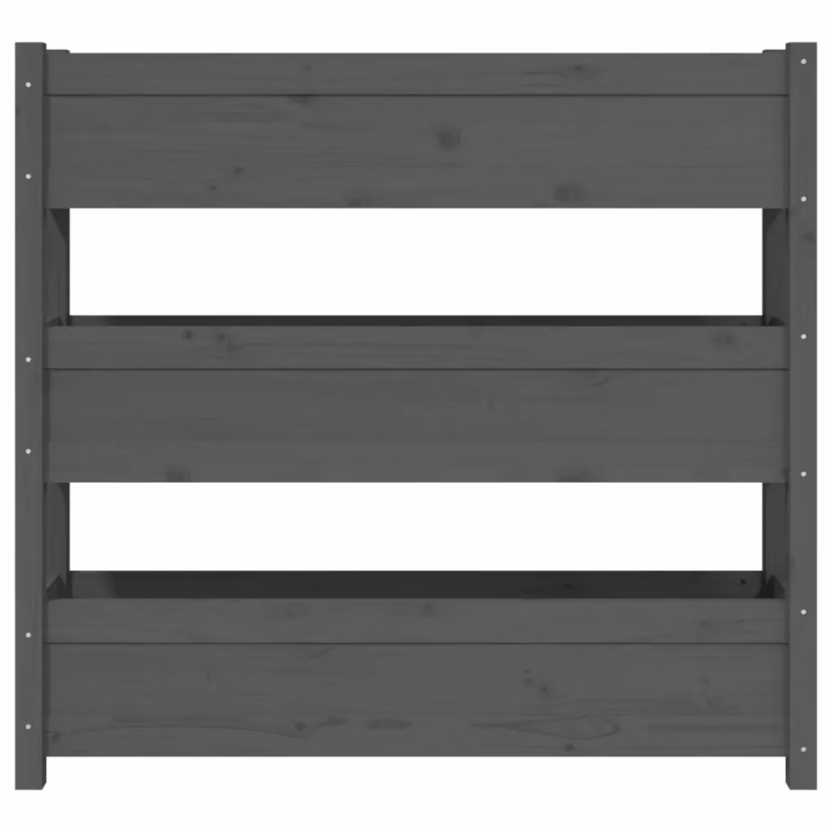 Kolmetasandiline hall taimekast naturaalsest männipuidust, 112 x 25 x 104,5 cm – 5