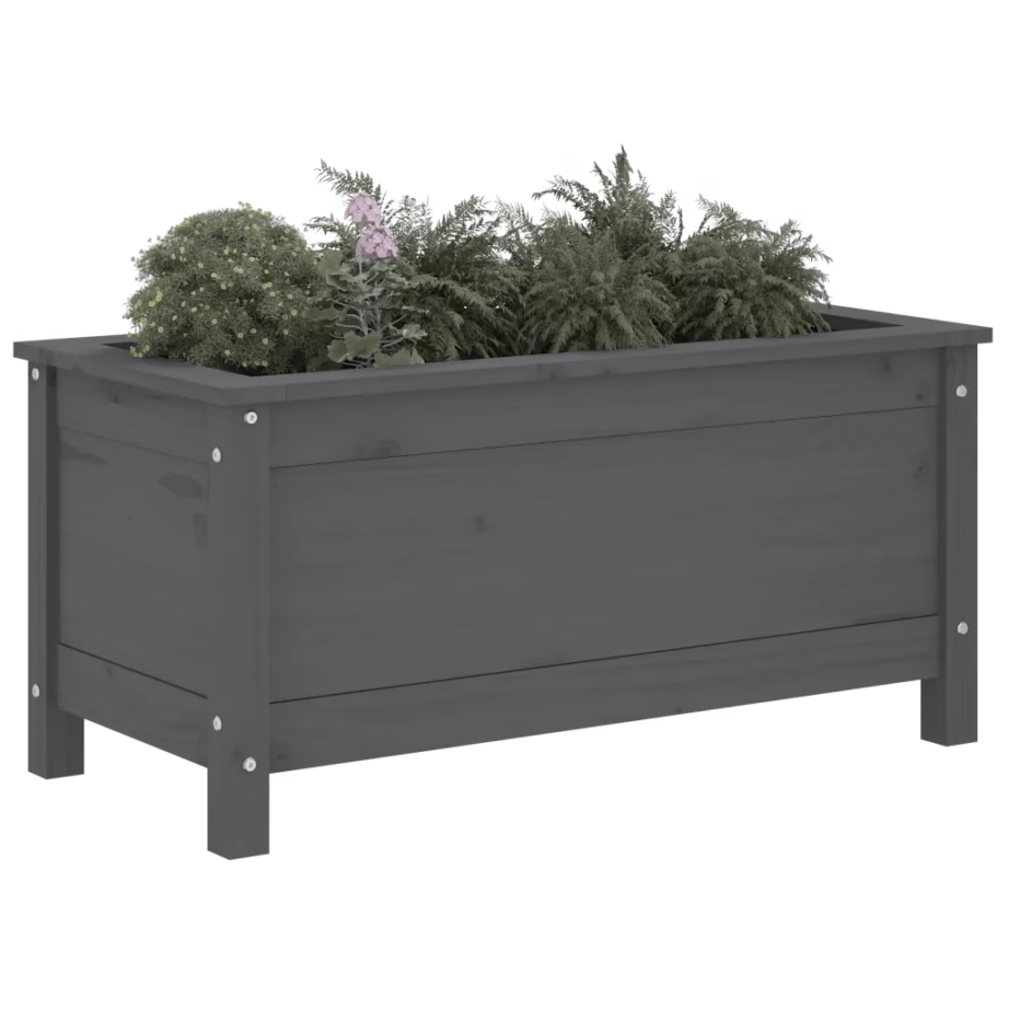 Hall täismännipuidust taimekast aeda ja rõdule, 82,5 x 40 x 39 cm – 3